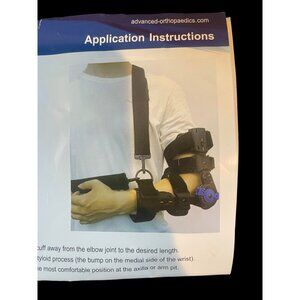 New Advanced Orthopaedics Hinged ROM Elbow Brace Adjustable Support #2320